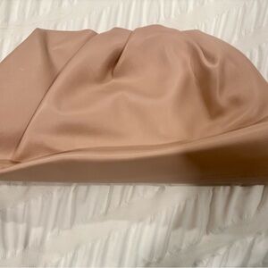 Elegant Tan Leather Bottega-like large clutch